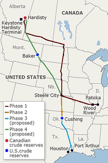 Click to learn more about the Keystone XL pipeline route