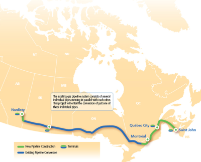 Learn more about East Energy Pipeline route 